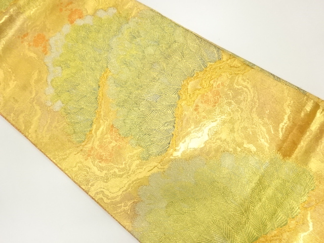 佐賀錦松梅模様織出し袋帯